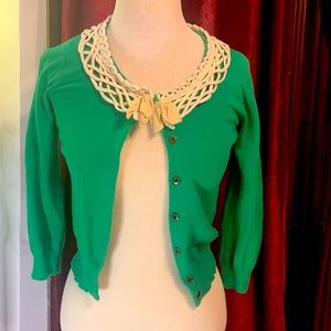 Field Flower Green cardigan